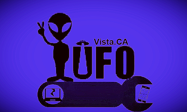 UFO PC Phone Repair alien and wrench logo